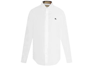 Burberry Stretch Cotton Poplin Shirt White