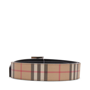 Burberry Reversible Monogram Motif Vintage Check Belt 1.4 Width Archive Beige