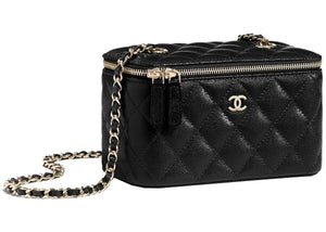 Chanel Classic Vanity 22C Bag with Chain Black