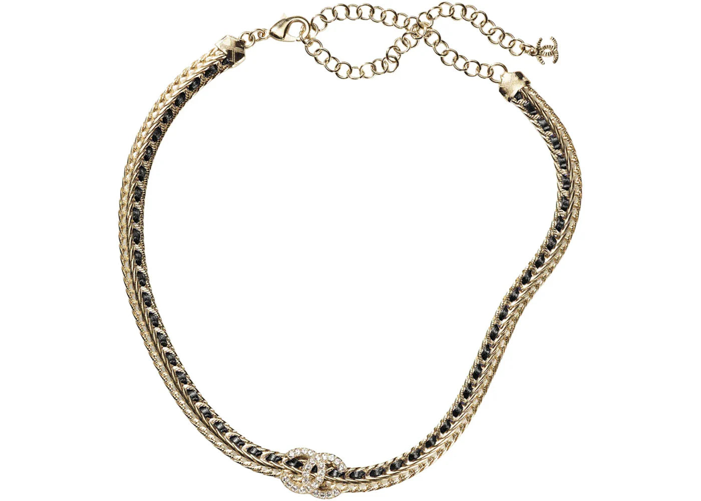 Chanel Gold Necklace AB8307 Gold/Black