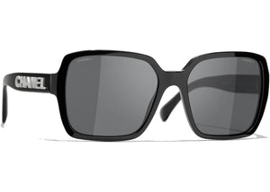 Chanel Square Sunglasses Black/Grey (5408 1026/S4)