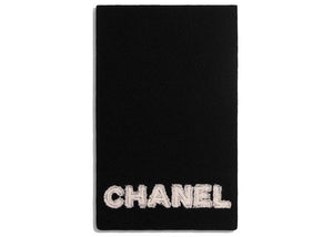 Chanel Tweed CC Logo Scarf Black/White