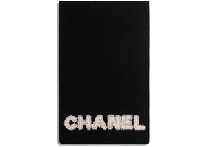 Chanel Tweed CC Logo Scarf Black/White