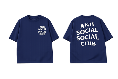 Anti Social Social Club logo T-Shirt Navy