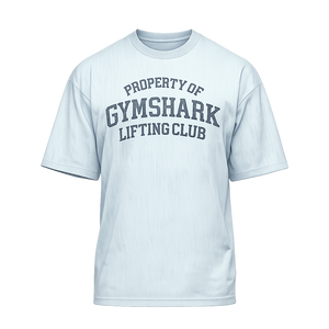 Gymshark Lightweight Slub Textured T-Shirt oversized fit Smoke Blue