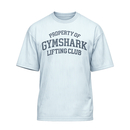 Gymshark Lightweight Slub Textured T-Shirt oversized fit Smoke Blue