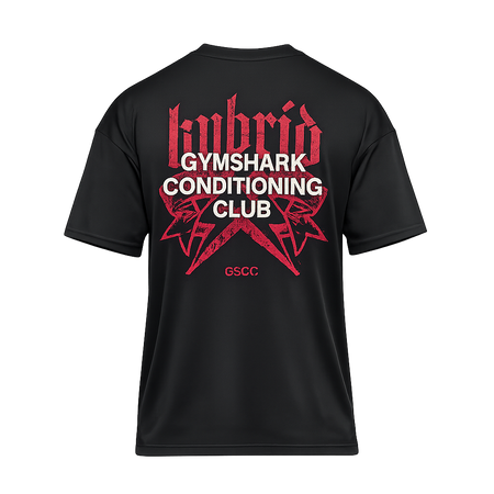 Gymshark Hybrid Graphic T-Shirt Oversized Fit Black