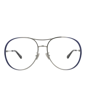 Chloe Aviator-Frame Metal Optical Frames Blue Blue Transparent (CH0019O-30009854-001)