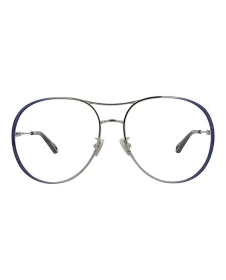 Chloe Aviator-Frame Metal Optical Frames Blue Blue Transparent (CH0019O-30009854-001)