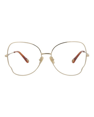 Chloe Cat Eye-Frame Metal Optical Frames Gold Gold Transparent (CH0098O-30012434-005)