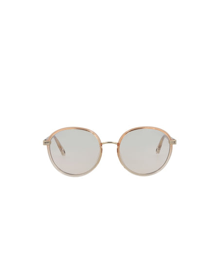 Chloe Round-Frame Injection Sunglasses Orange Orange Transparent (CH0033S-30013119-001)