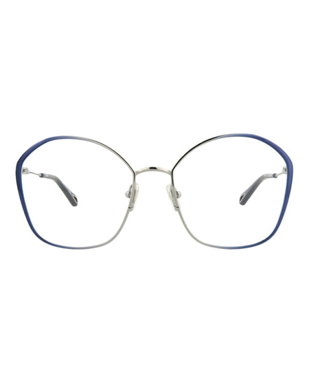 Chloe Round-Frame Metal Optical Frames Blue Blue Transparent (CH0017O-30009856-001)