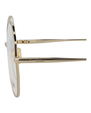 Chloe Round-Frame Metal Optical Frames Gold Gold Transparent (CH0097O-30012431-001)