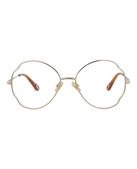 Chloe Round-Frame Metal Optical Frames Gold Gold Transparent (CH0097O-30012431-001)