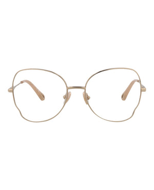 Chloe Round-Frame Metal Optical Frames Gold Gold Transparent (CH0098O-30012434-002)