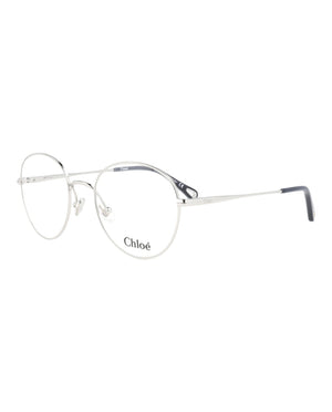 Chloe Round-Frame Metal Optical Frames Silver Silver Transparent (CH0021OA-30009911-003)