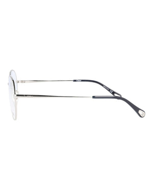 Chloe Round-Frame Metal Optical Frames Silver Silver Transparent (CH0021OA-30009911-003)