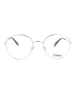 Chloe Round-Frame Metal Optical Frames Silver Silver Transparent (CH0021OA-30009911-003)