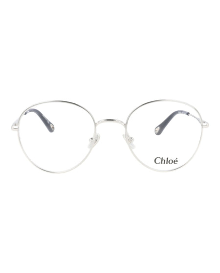 Chloe Round-Frame Metal Optical Frames Silver Silver Transparent (CH0021OA-30009911-003)