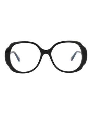 Chloe Round-Frame Recycled Acetate Sunglasses Black Black Transparent (CH0196S-30014696-001)