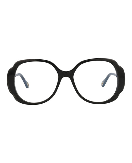 Chloe Round-Frame Recycled Acetate Sunglasses Black Black Transparent (CH0196S-30014696-001)