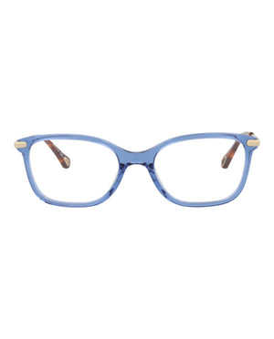 Chloe Square-Frame Bio Acetate Optical Frames Blue Gold Transparent (CH0059O-30011441-004)
