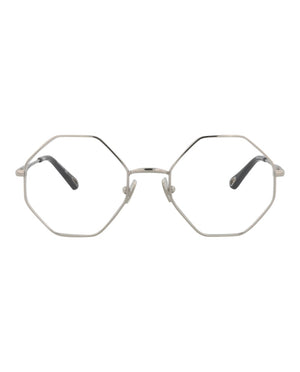 Chloe Square-Frame Metal Optical Frames Silver Silver Transparent (CH0022O-30009816-003)