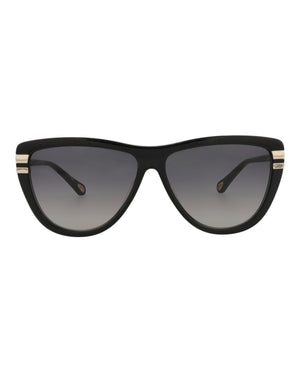 Chloe Square-Frame Recycled Acetate Sunglasses Black Black Grey (CH0203S-30014676-001)
