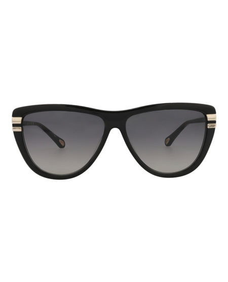 Chloe Square-Frame Recycled Acetate Sunglasses Black Black Grey (CH0203S-30014676-001)