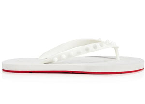 Christian Louboutin Loubi Flip Slide White White (Women's)