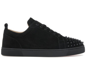 Christian Louboutin Louis Junior Spikes Veau Velours Sneaker Black