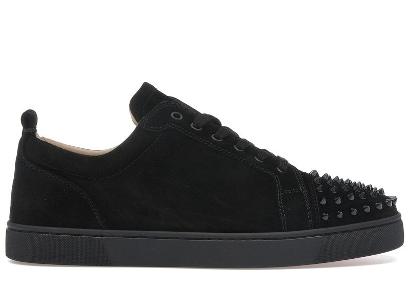 Christian Louboutin Louis Junior Spikes Veau Velours Sneaker Black