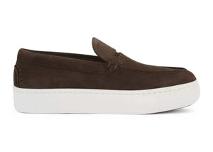 Christian Louboutin Paqueboat Flat Crosta Retournee Dark Brown