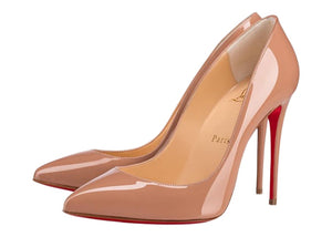 Christian Louboutin Pigalle Follies 100mm Pump Nude Patent Leather