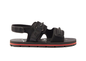 Christian Louboutin Siwa Flat Sandals Black Red