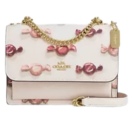 Coach Mini Klare Crossbody Bag With Candy Print  pebbled leather/Gold/Chalk/Chalk