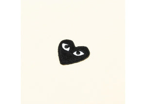 Comme Des Garcons Play Big Black Heart Zip Up Sweatshirt Ivory