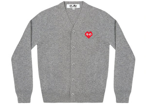 Comme Des Garcons Play x Invader Cardigan Top Grey