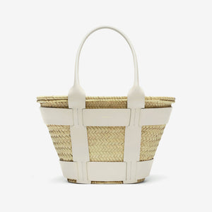 DeMellier The Santorini natural basket off-white smooth