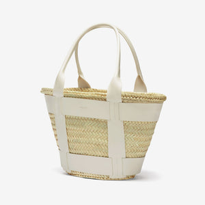 DeMellier The Santorini natural basket off-white smooth