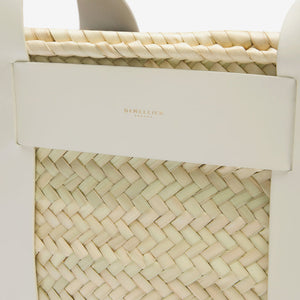 DeMellier The Santorini natural basket off-white smooth