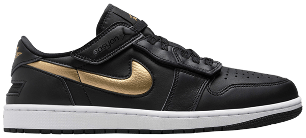 Air Jordan 1 Low FlyEase Black Metallic Gold