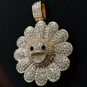 MURAKAMI FLOWER ICED OUT PENDANT (GOLD)