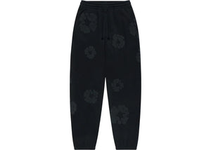 Denim Tears Cotton Wreath Sweatpants Black Monochrome