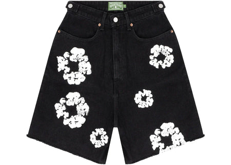 Denim Tears The Cotton Wreath Jean Shorts Black