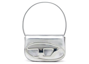 Diesel 1Dr Shoulder Bag Mirrored Leather Silver