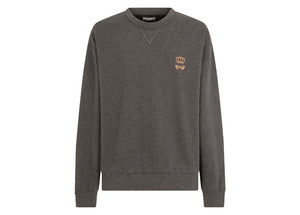 Dolce & Gabbana Bee Embroidered Cotton Blend Sweatshirt Red