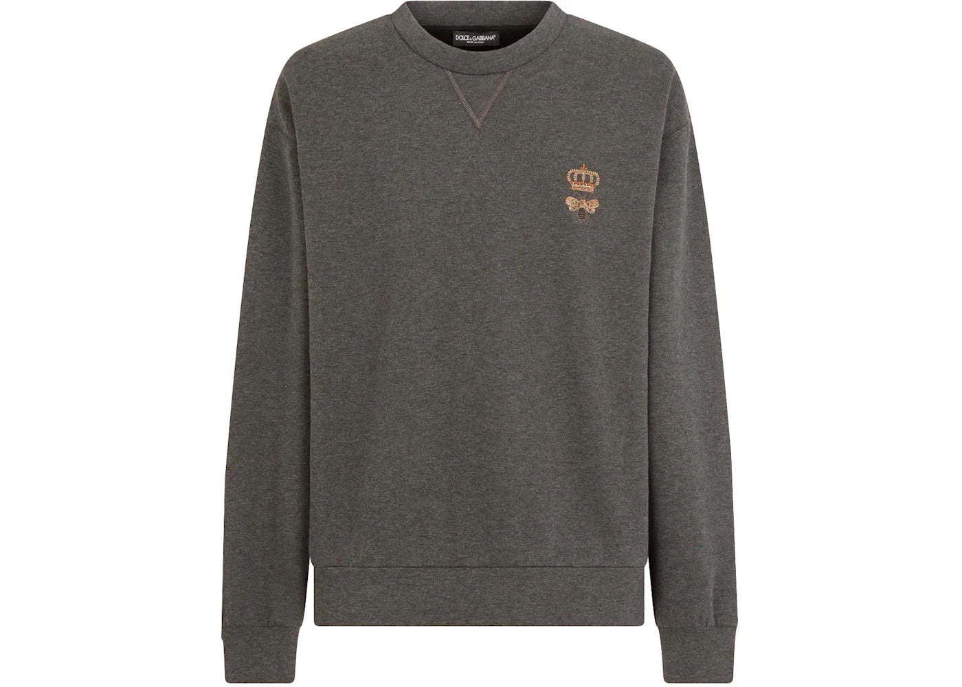 Dolce & Gabbana Bee Embroidered Cotton Blend Sweatshirt Red