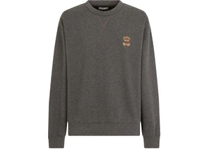 Dolce & Gabbana Bee Embroidered Cotton Blend Sweatshirt Red