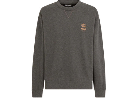 Dolce & Gabbana Bee Embroidered Cotton Blend Sweatshirt Red